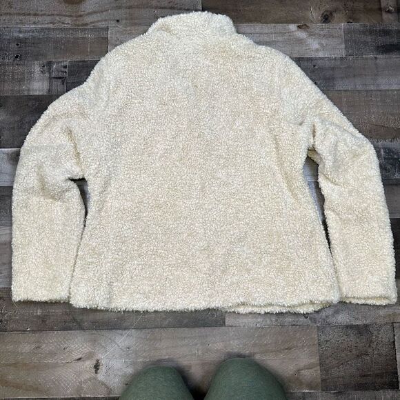 Pendleton Women’s Size Large Jacket Cream Sherpa Zip Up Fleece Fuzzy Shearling - Picture 9 of 9